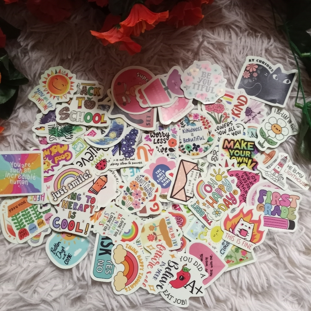 Cute Assorted Positive Message Sticker Pack